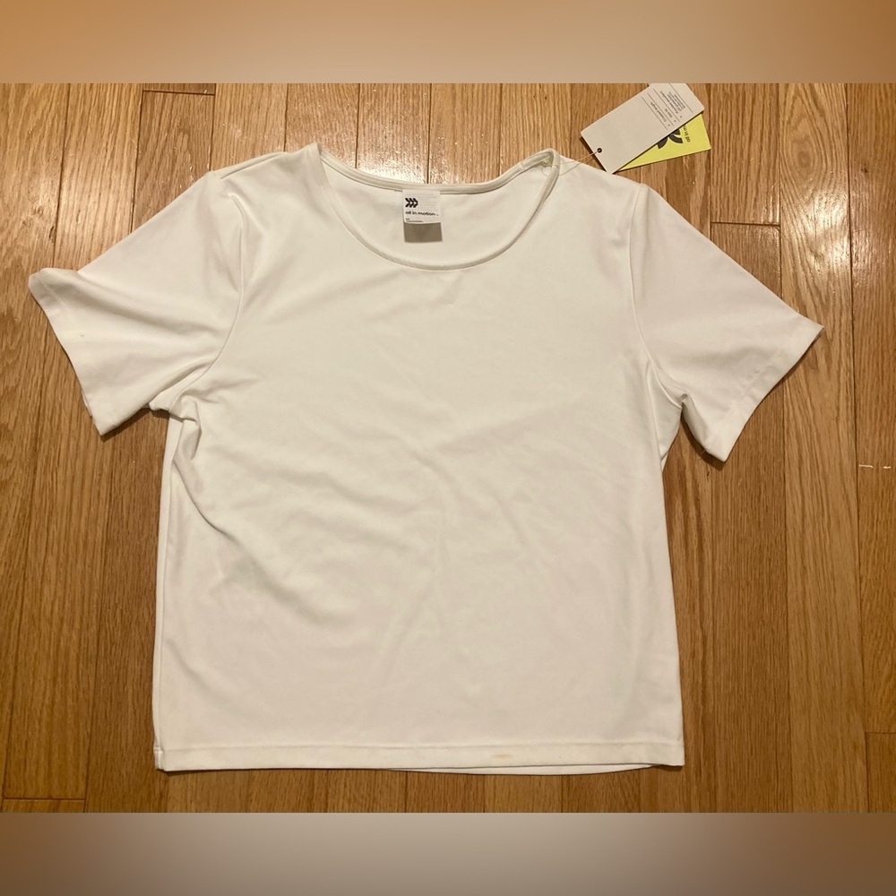 All in Motion White Tee NWT